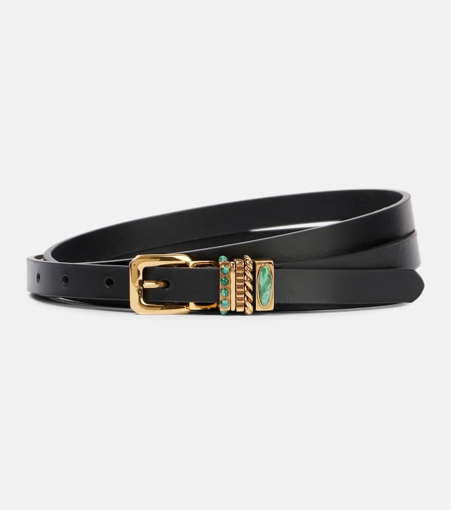 etro embellished leather belt