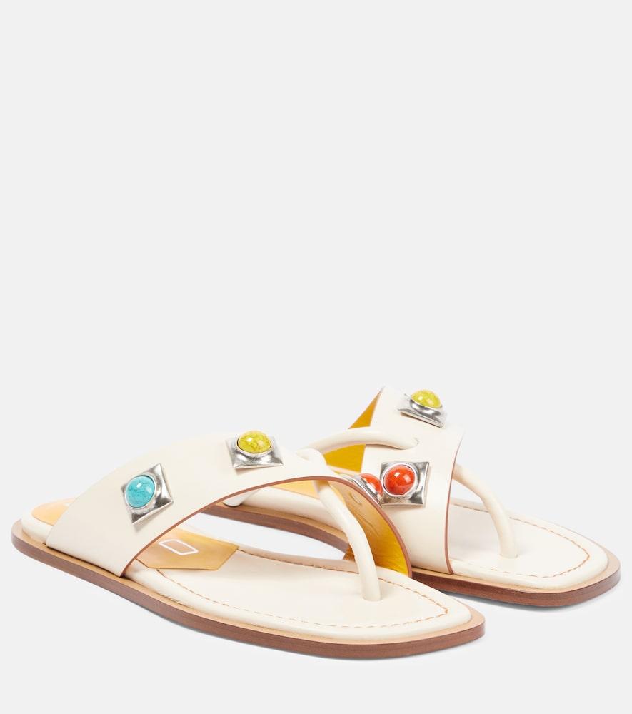 etro embellished leather sandals