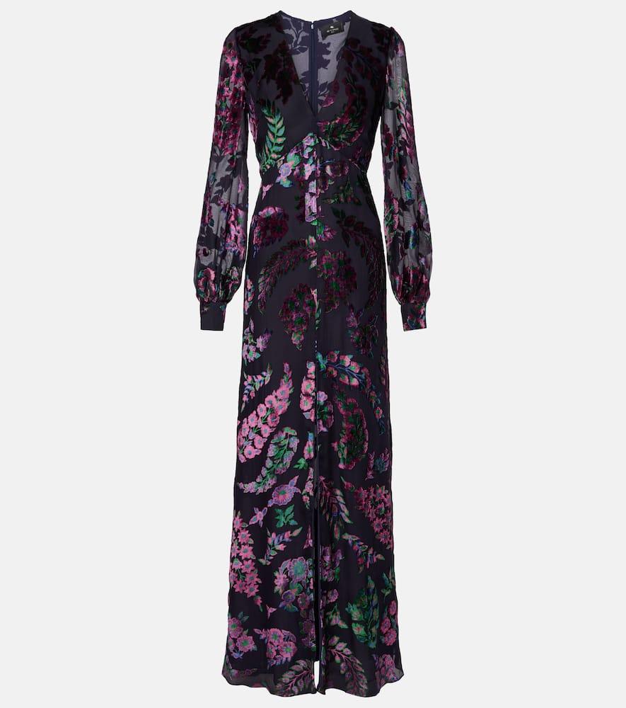 etro embroidered sheer gown