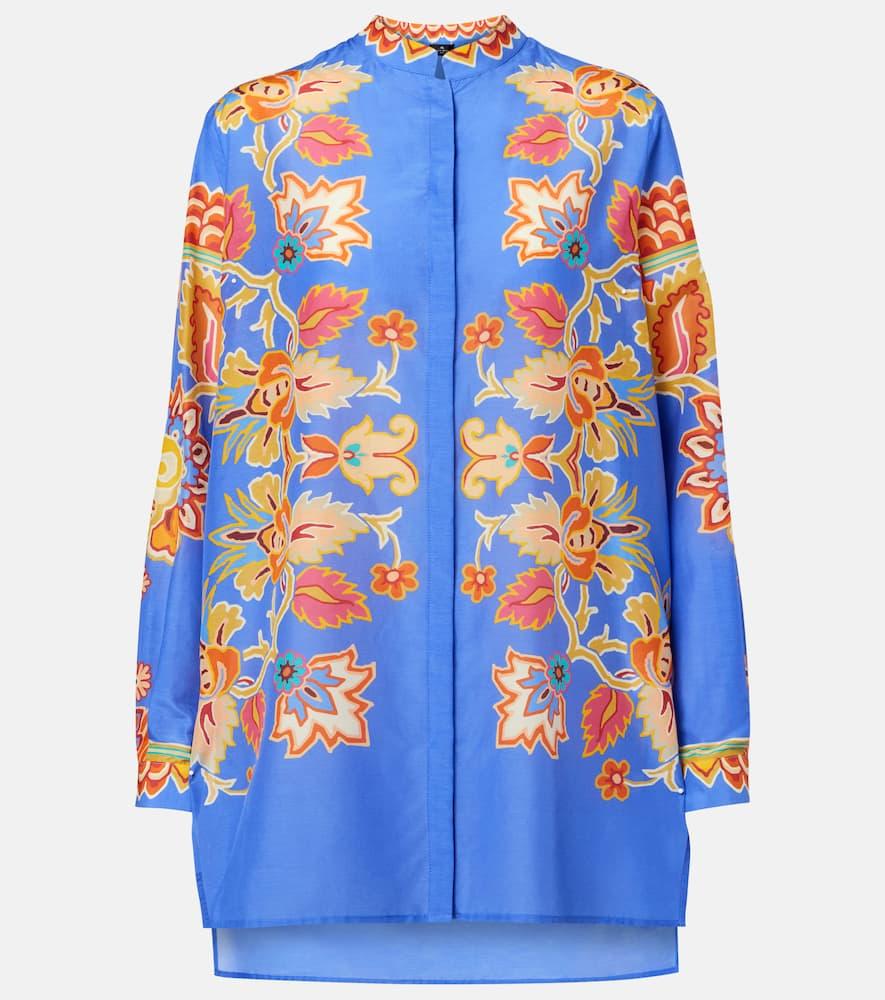 etro floral cotton and silk shirt