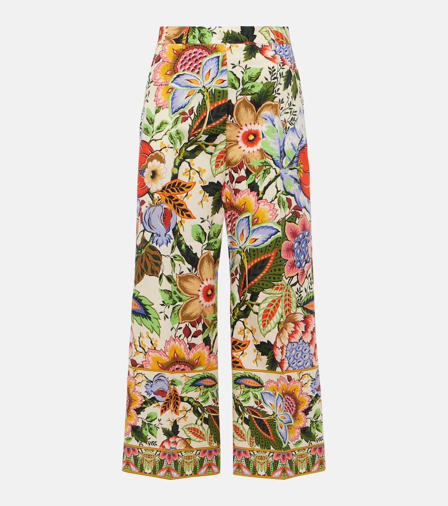 etro floral cotton culottes