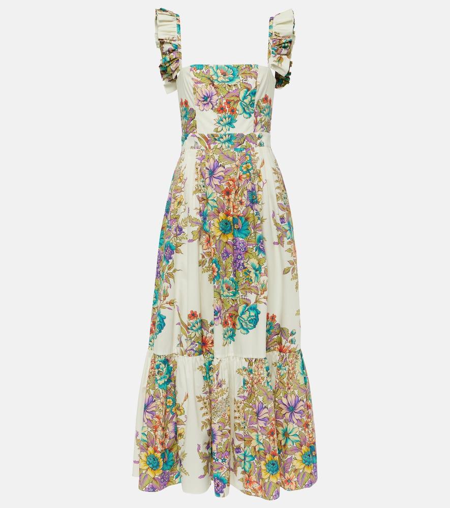 etro floral cotton poplin maxi dress