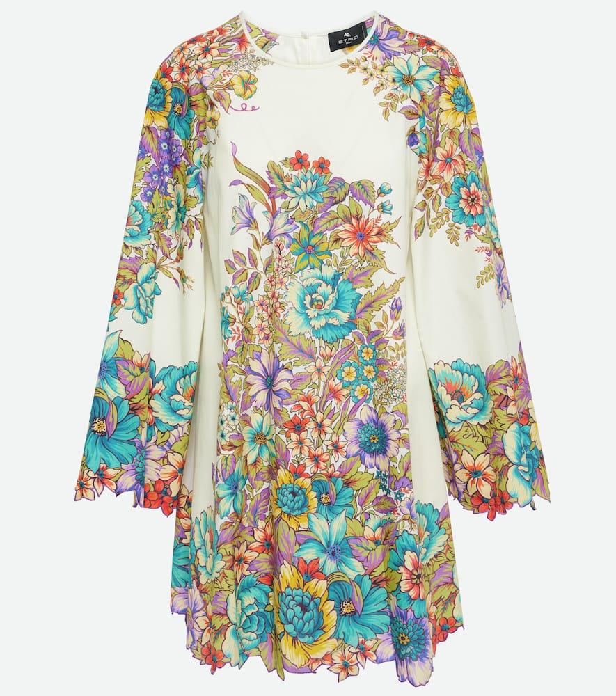 etro floral cotton poplin minidress