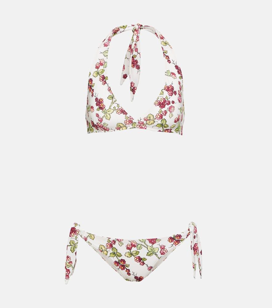 etro floral halterneck bikini