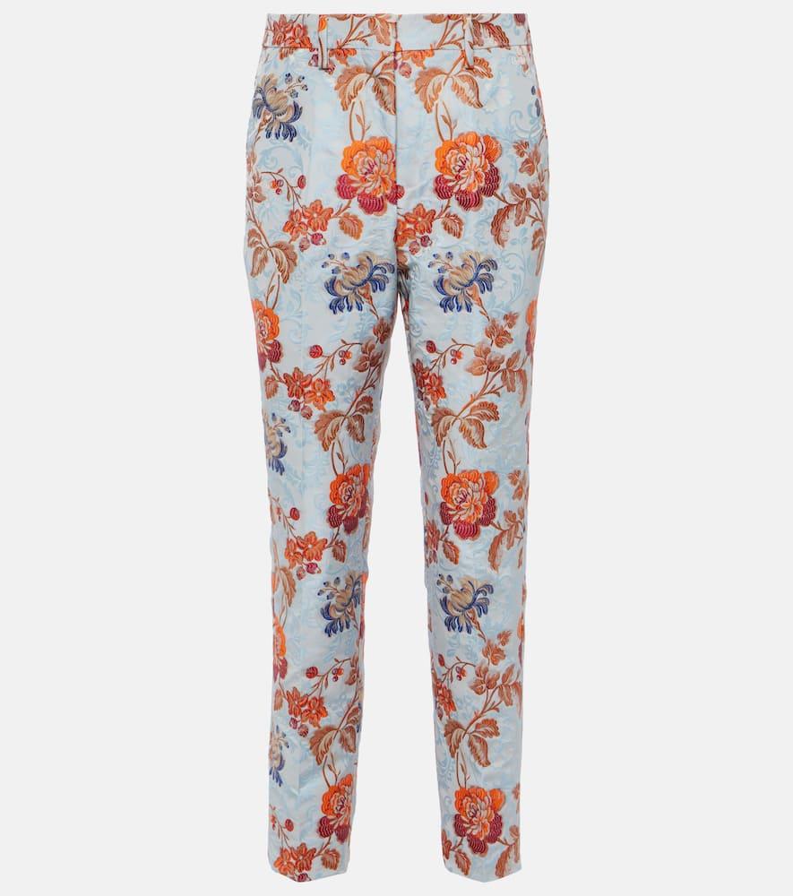 etro floral jacquard pants