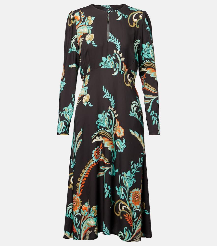 etro floral midi dress