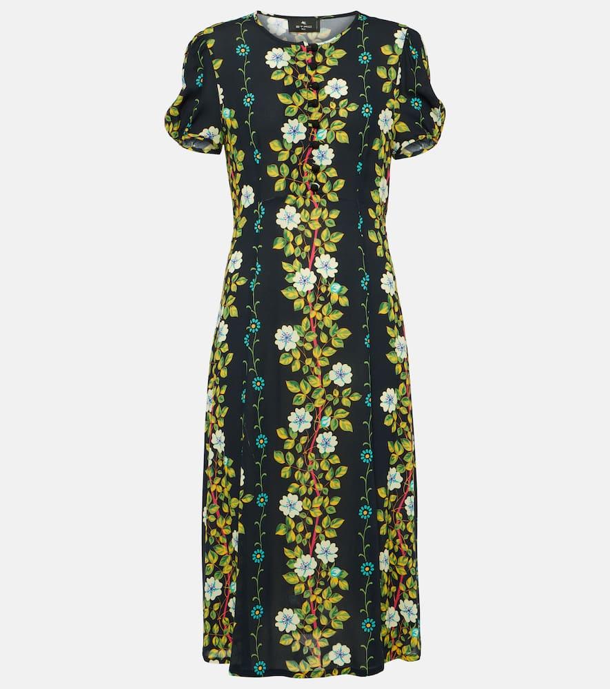 etro floral midi dress