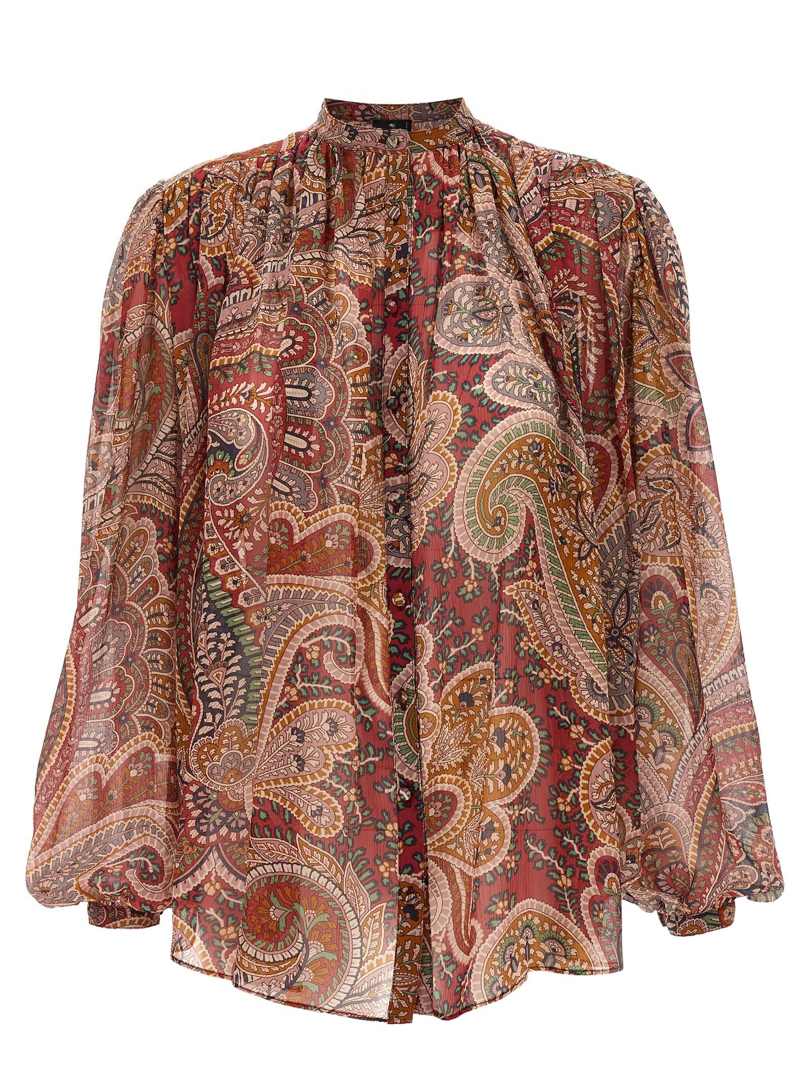 etro floral paisley blouse