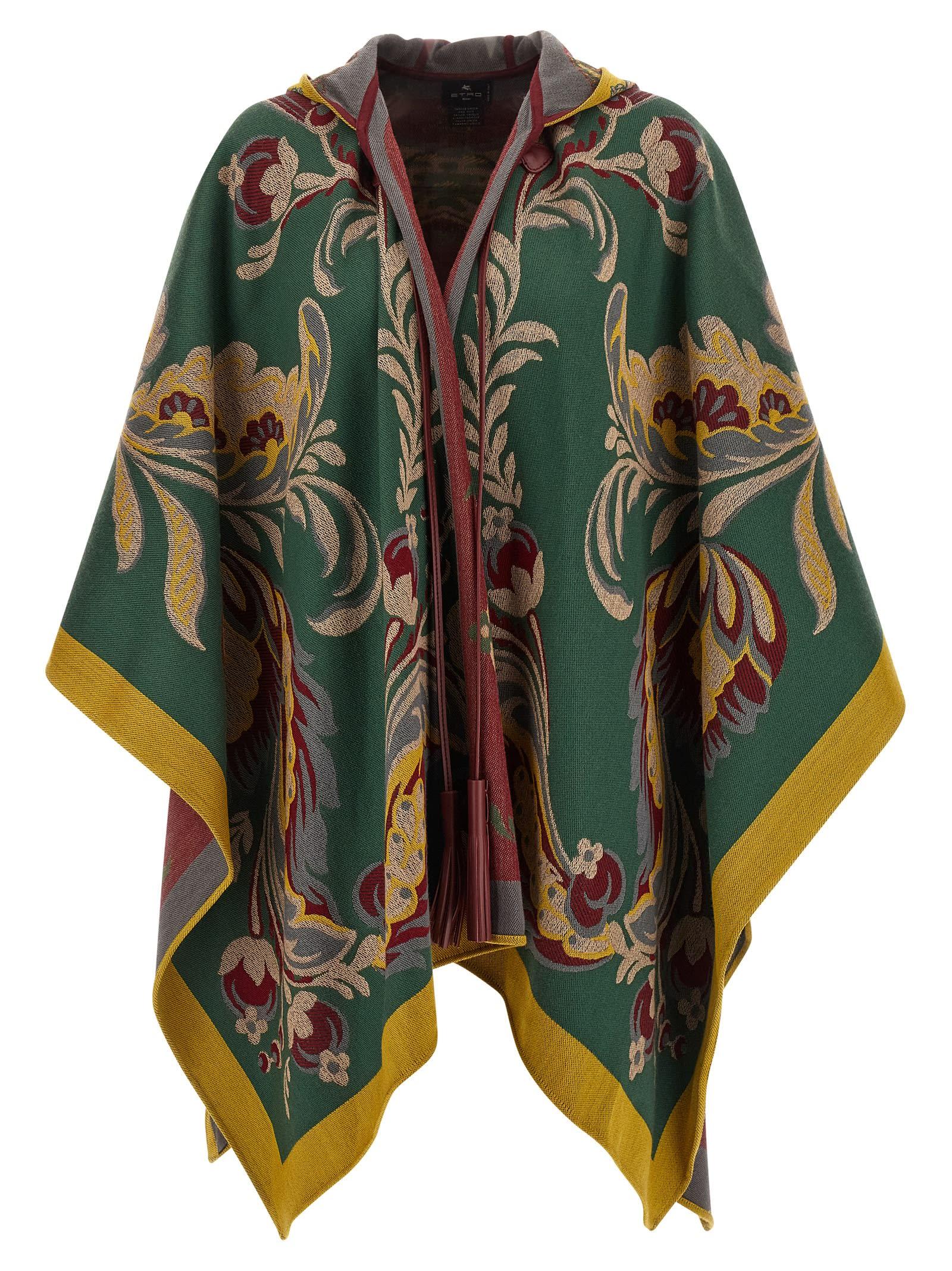 etro floral paisley cape