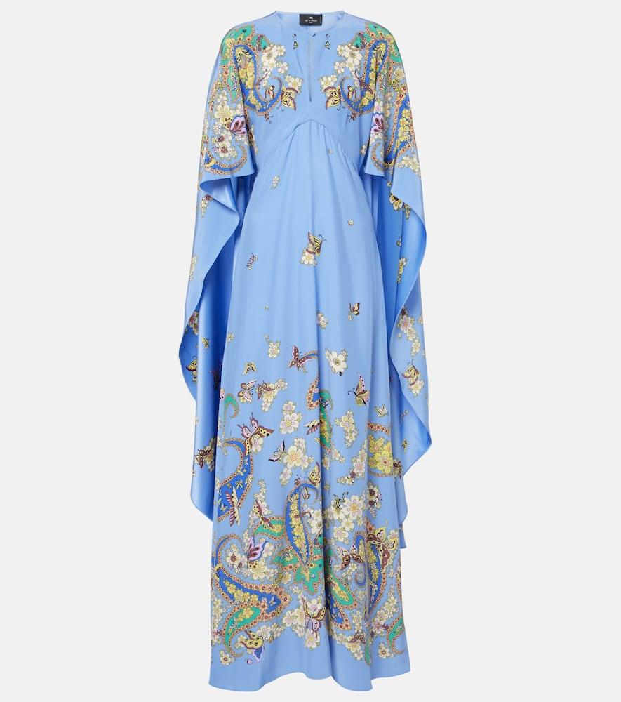 etro floral paisley silk gown
