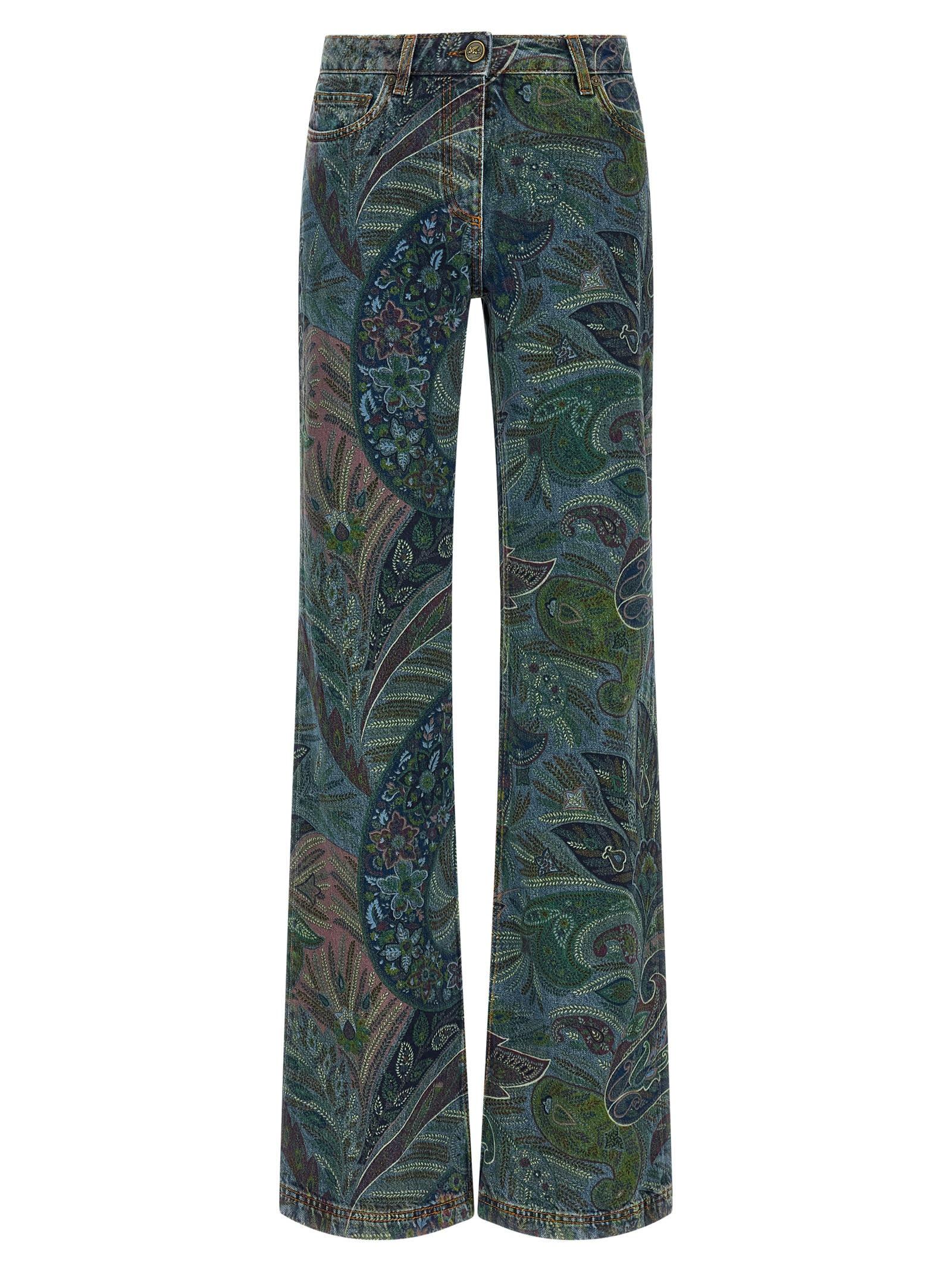 etro floral print jeans