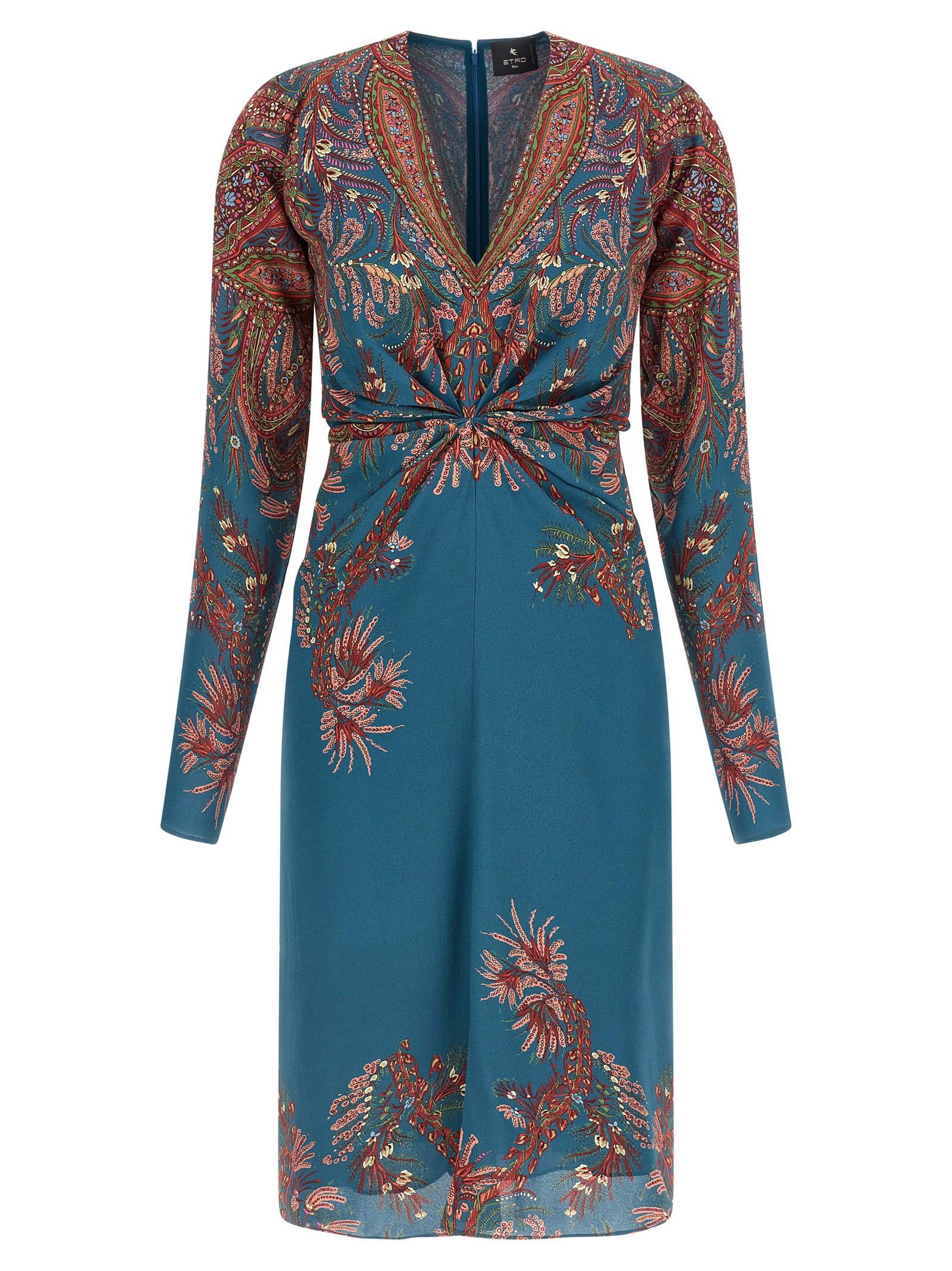 etro floral printed dress