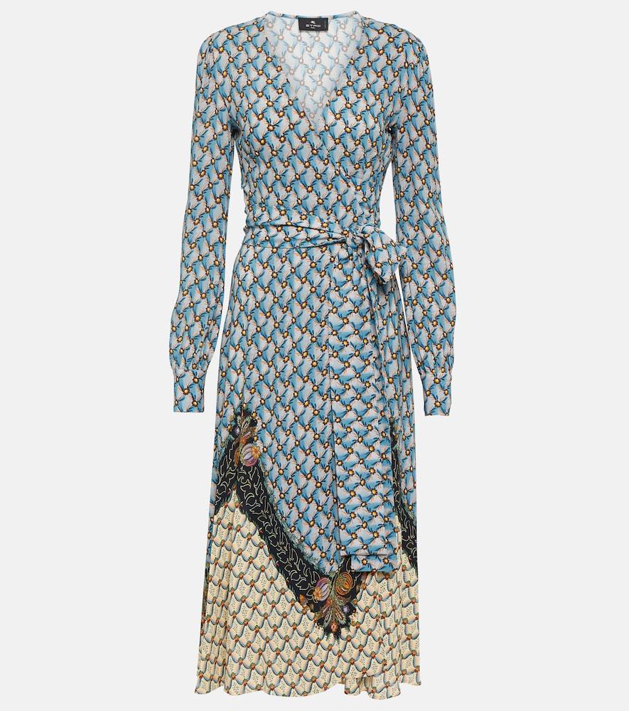etro floral sablé midi dress