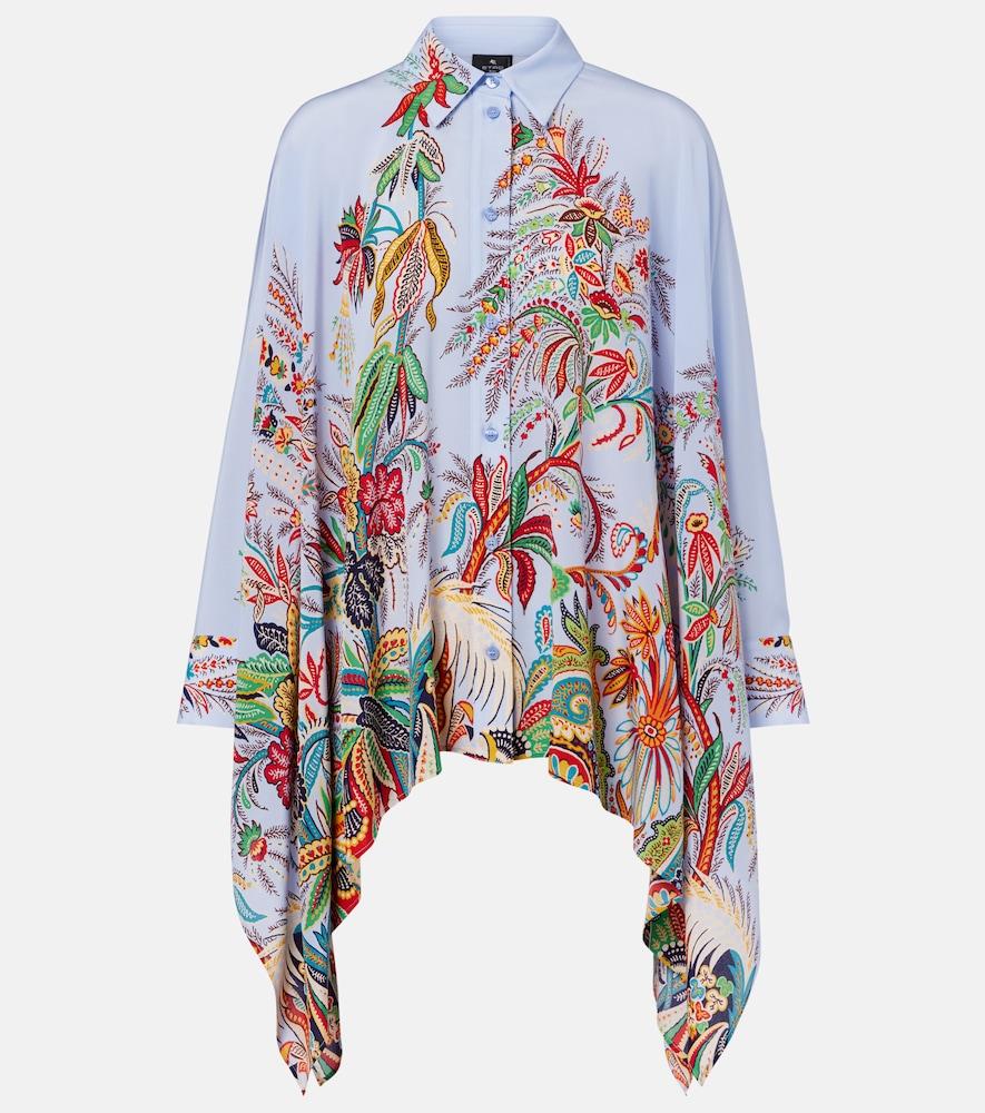 etro floral silk blouse