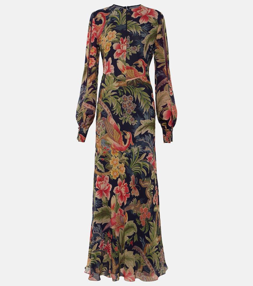 etro floral silk chiffon gown