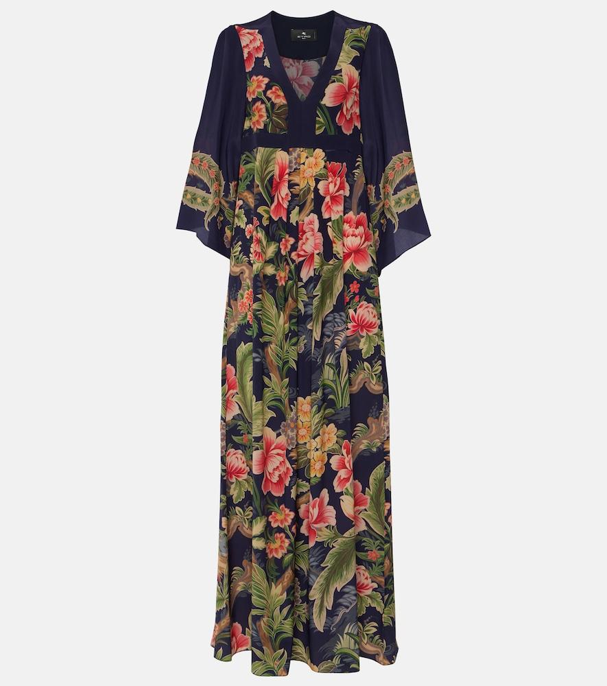 etro floral silk crêpe de chine maxi dress