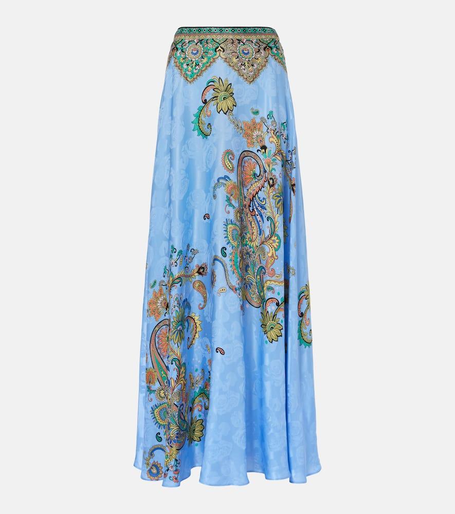 etro floral silk crêpe de chine maxi skirt