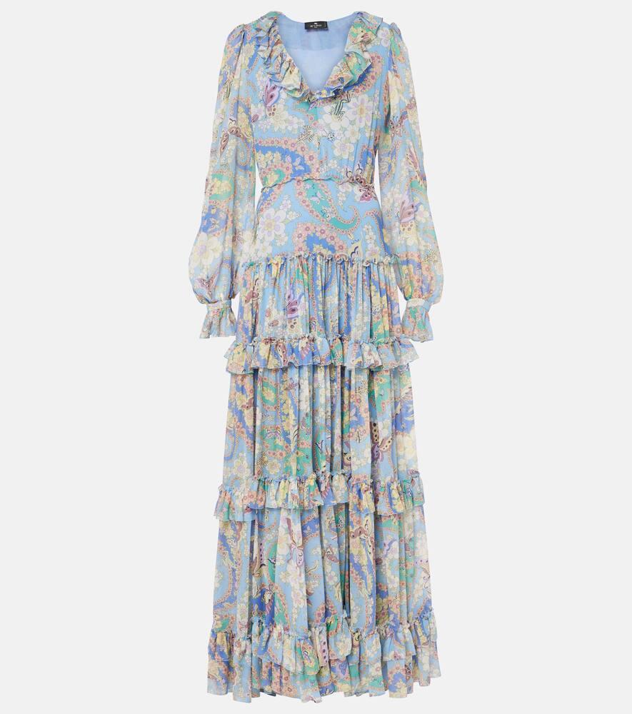 etro floral silk gown