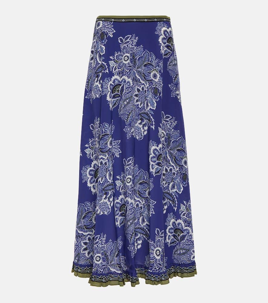 etro floral silk maxi skirt
