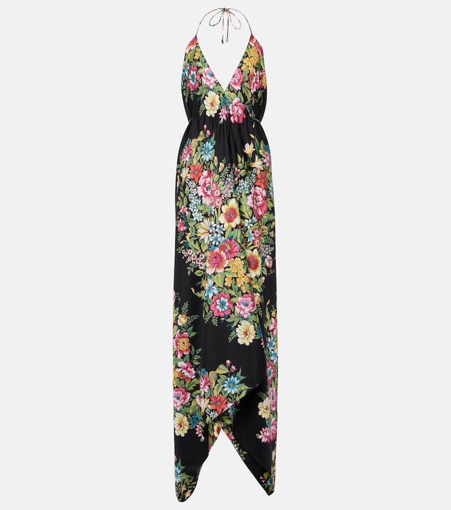 etro floral silk midi dress