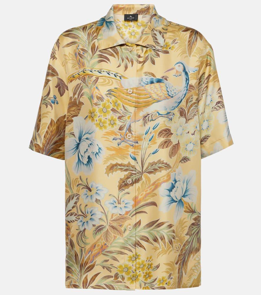 etro floral silk shirt