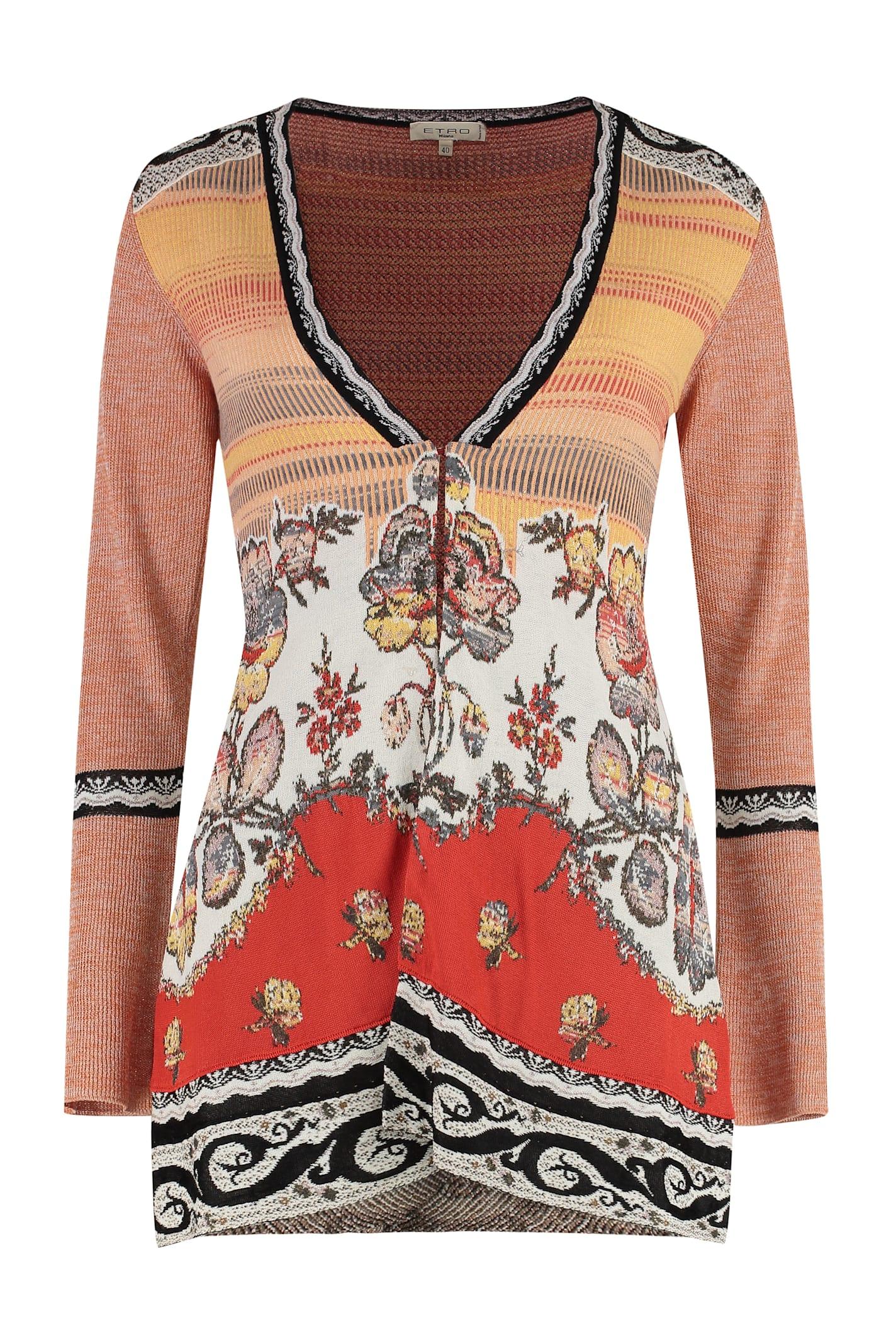 etro jacquard knit cardigan