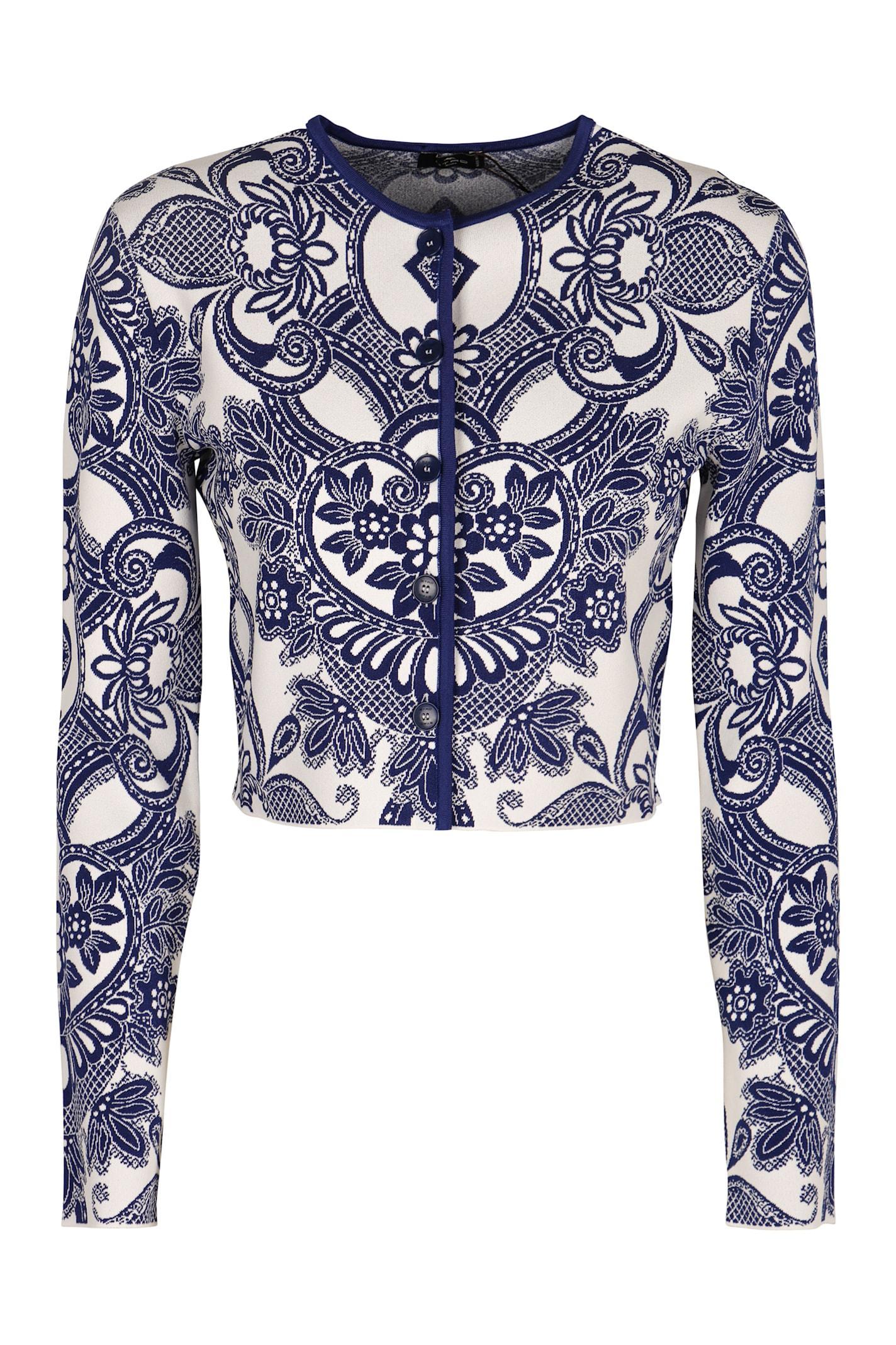 etro jacquard knit cardigan