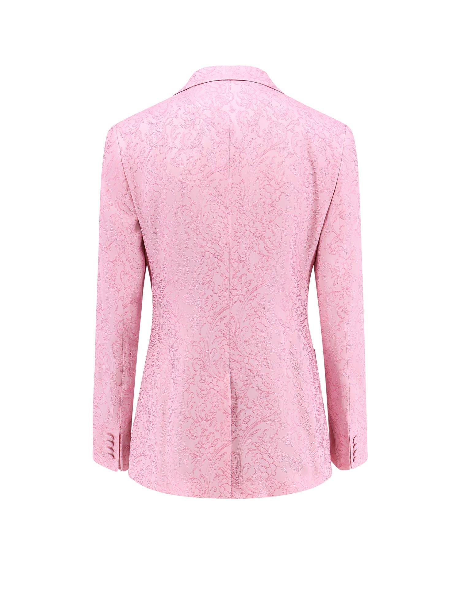 etro jacquard silk blend blazer with embroidery