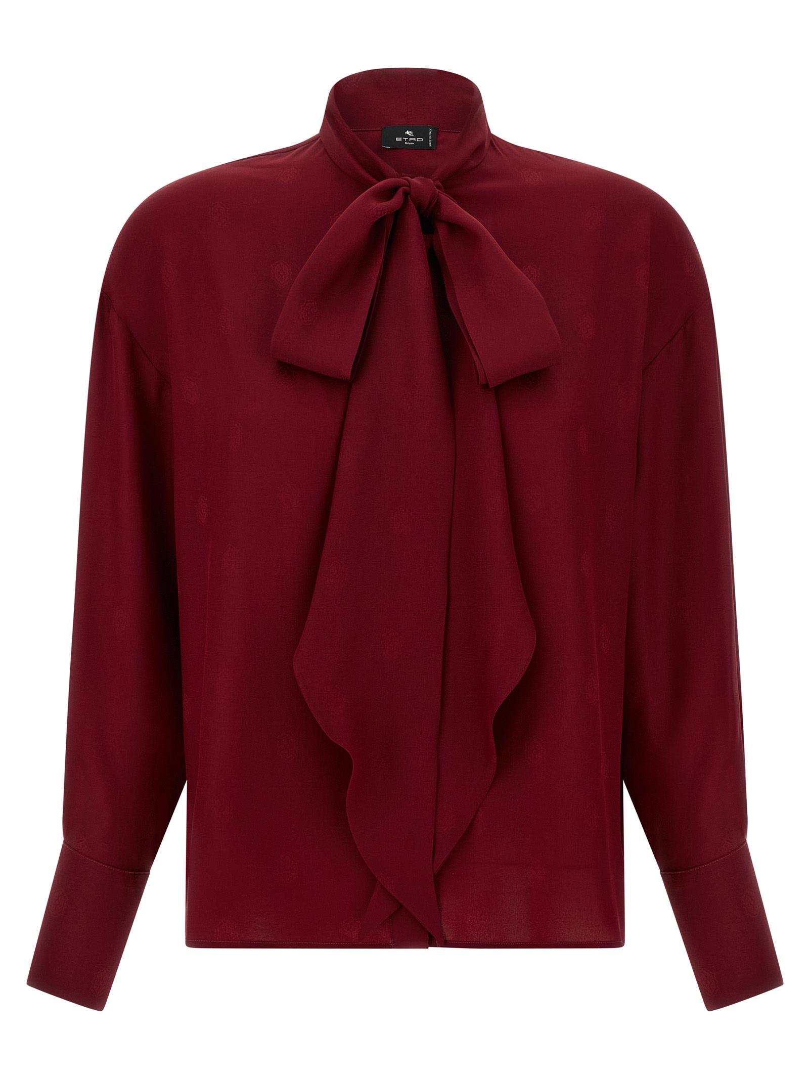 etro jacquard silk blouse