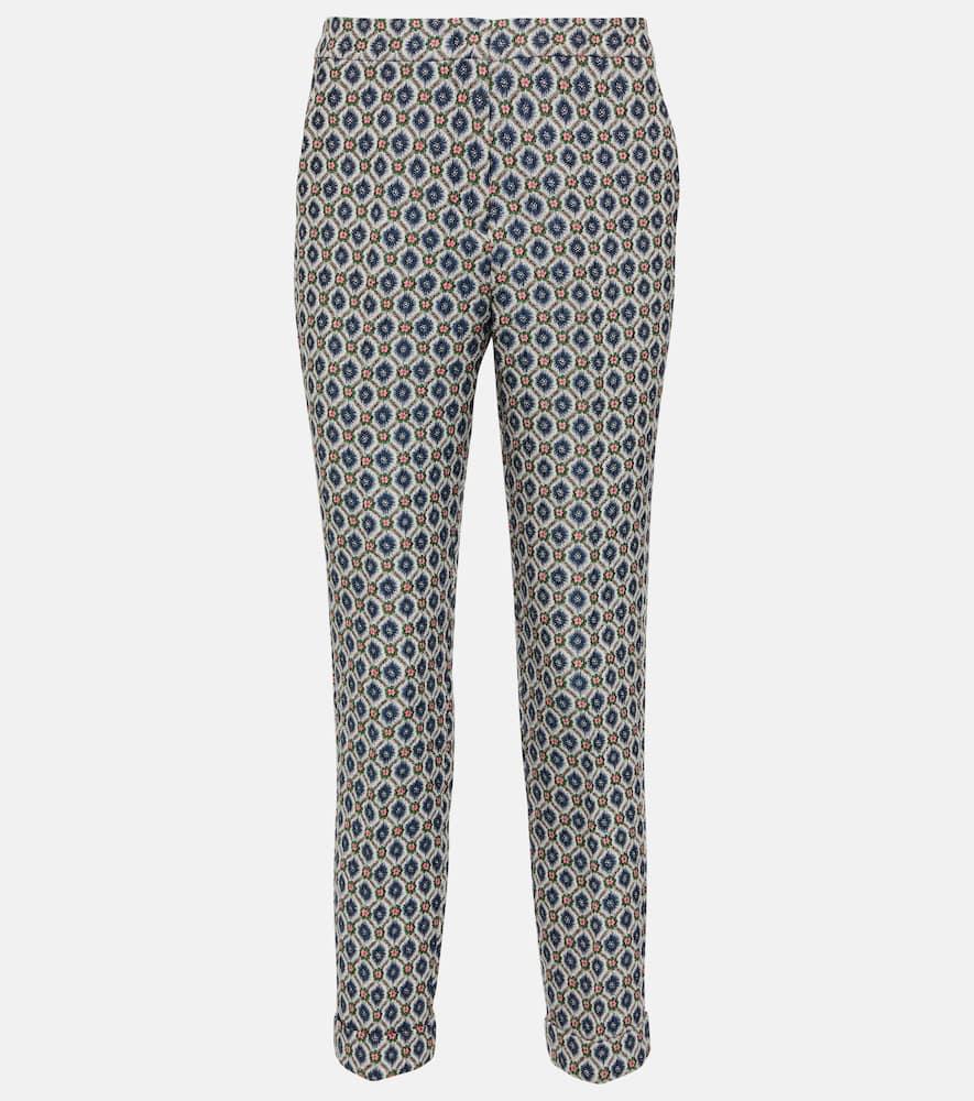 etro jacquard straight pants