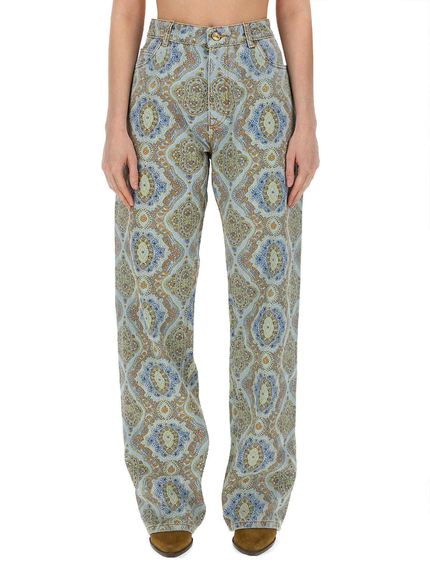 etro jeans con stampa paisley