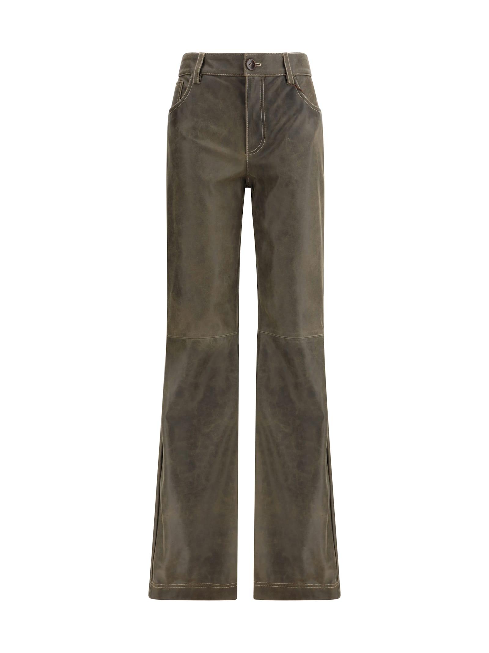 etro leather pants