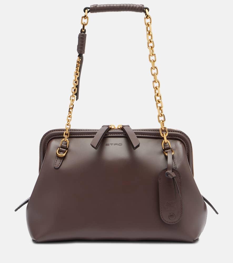 etro leather shoulder bag