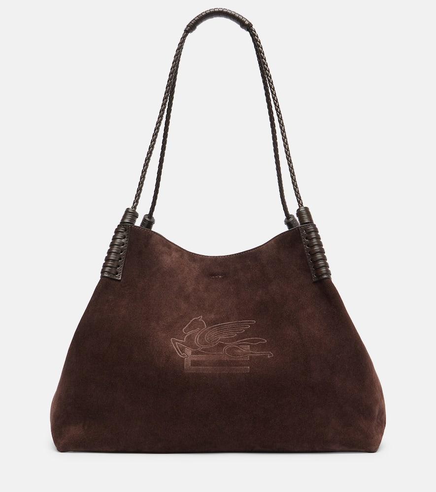 etro libra medium suede tote bag