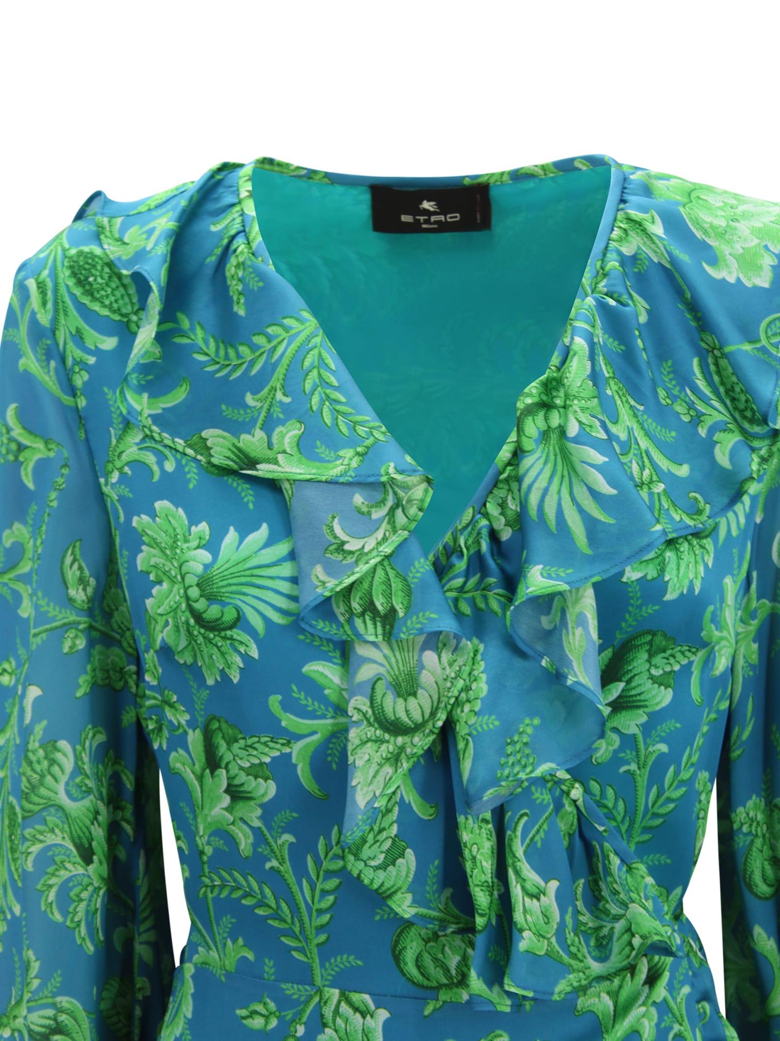 etro long wrap silk dress