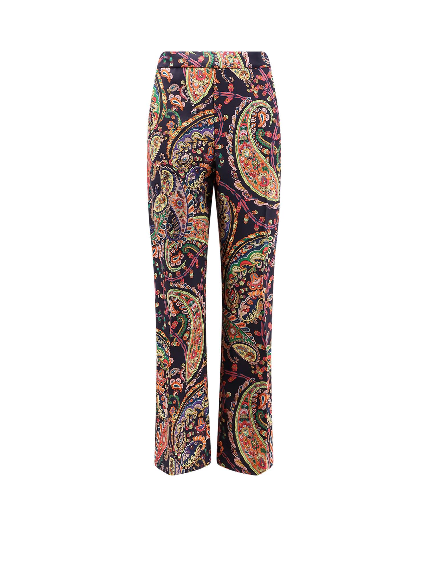 etro multicolor fabric trousers
