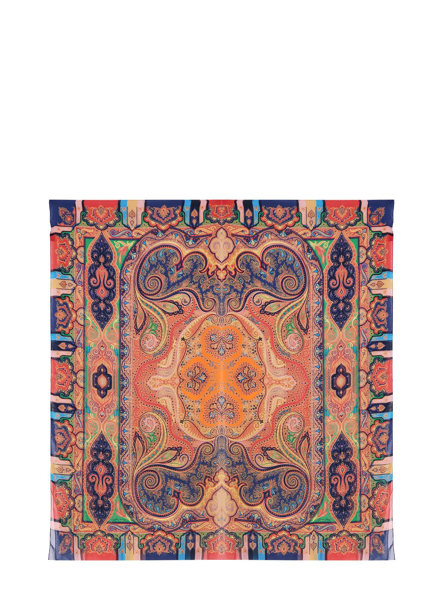 etro multicolor silk foulard