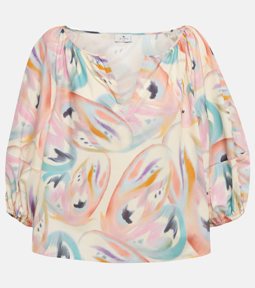 etro oversized printed blouse