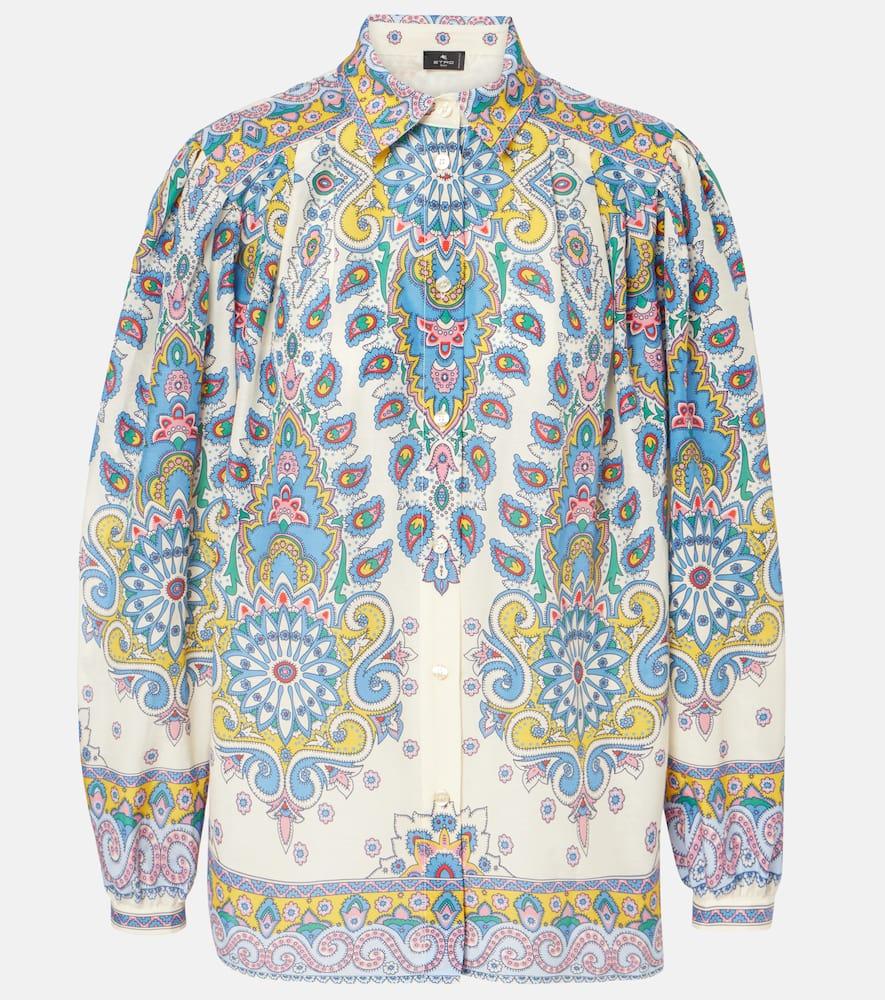 etro paisley cotton and silk shirt