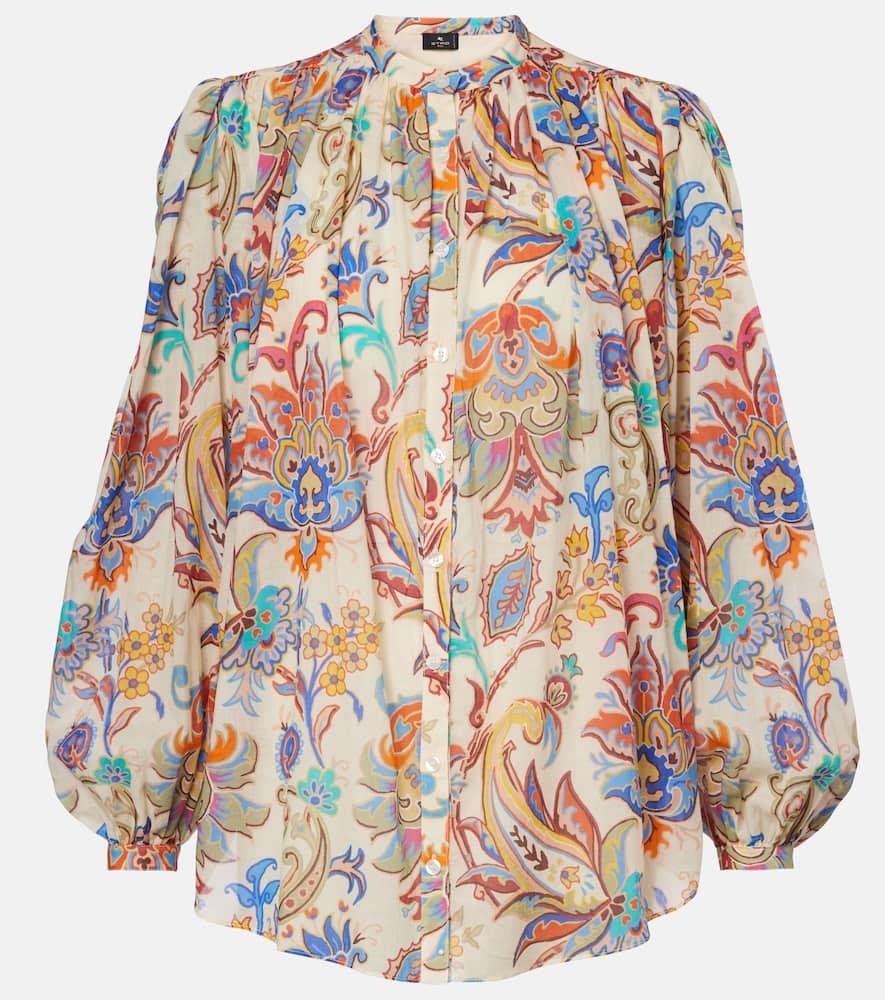 etro paisley cotton blouse