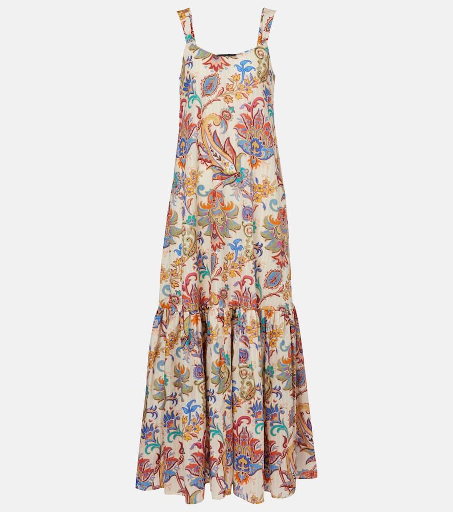 etro paisley cotton maxi dress