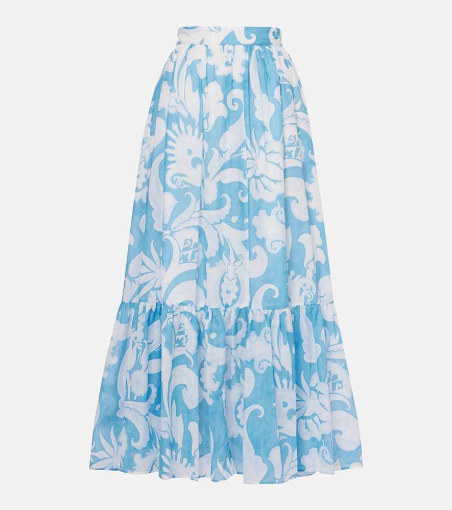 etro paisley cotton maxi skirt