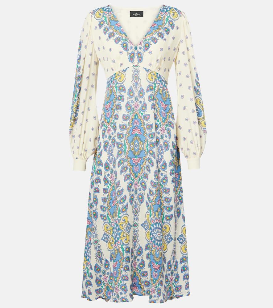 etro paisley crêpe de chine midi dress