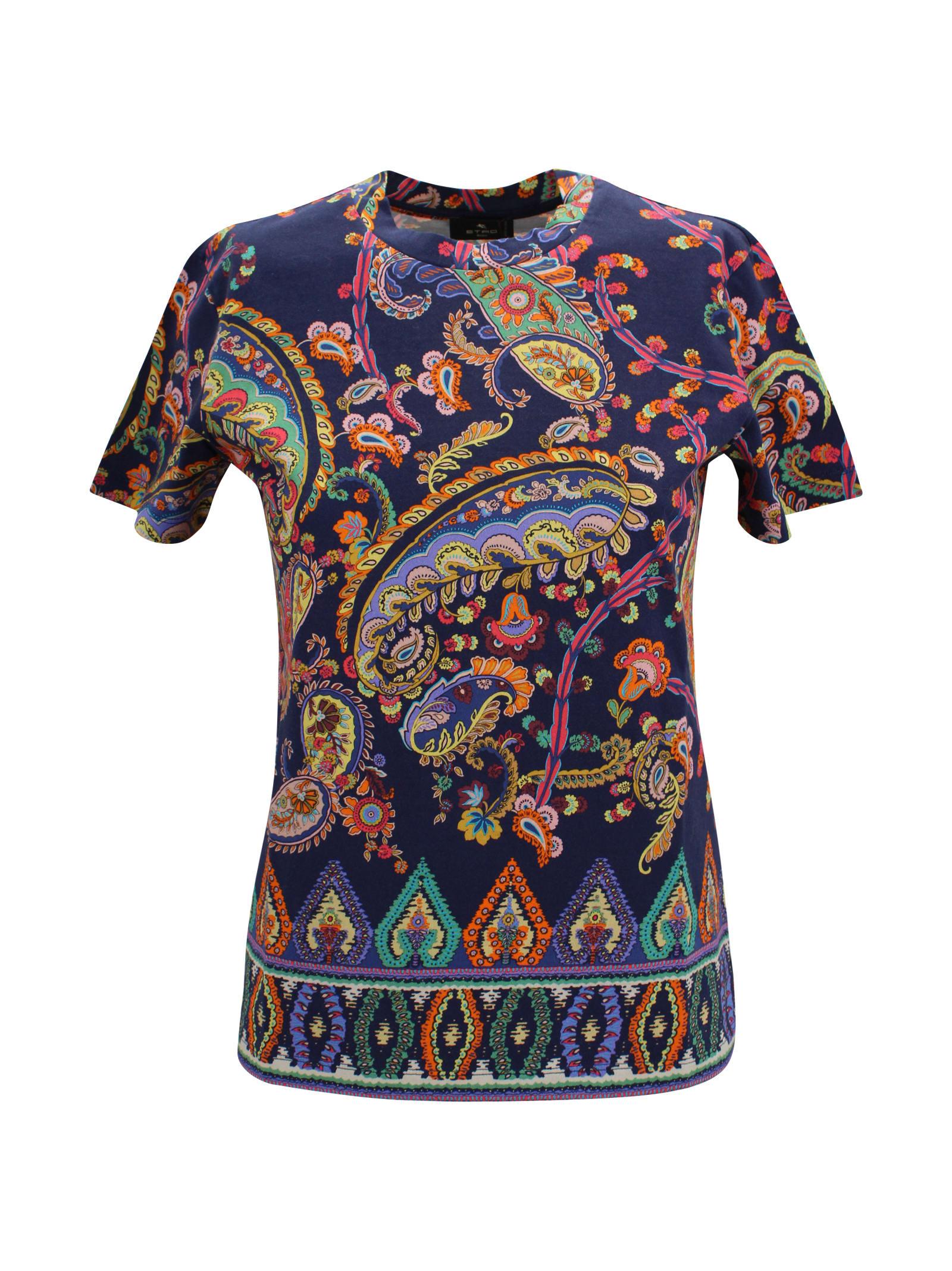 etro paisley-detail cotton t-shirt