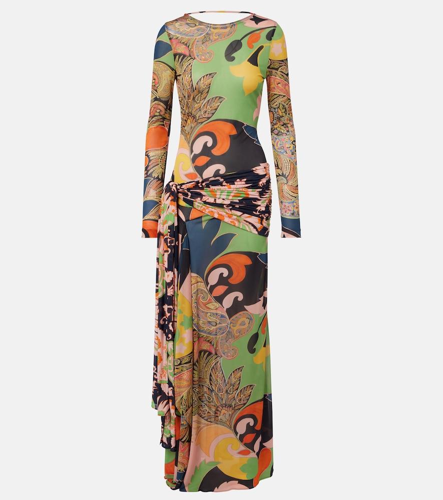 etro paisley draped gown