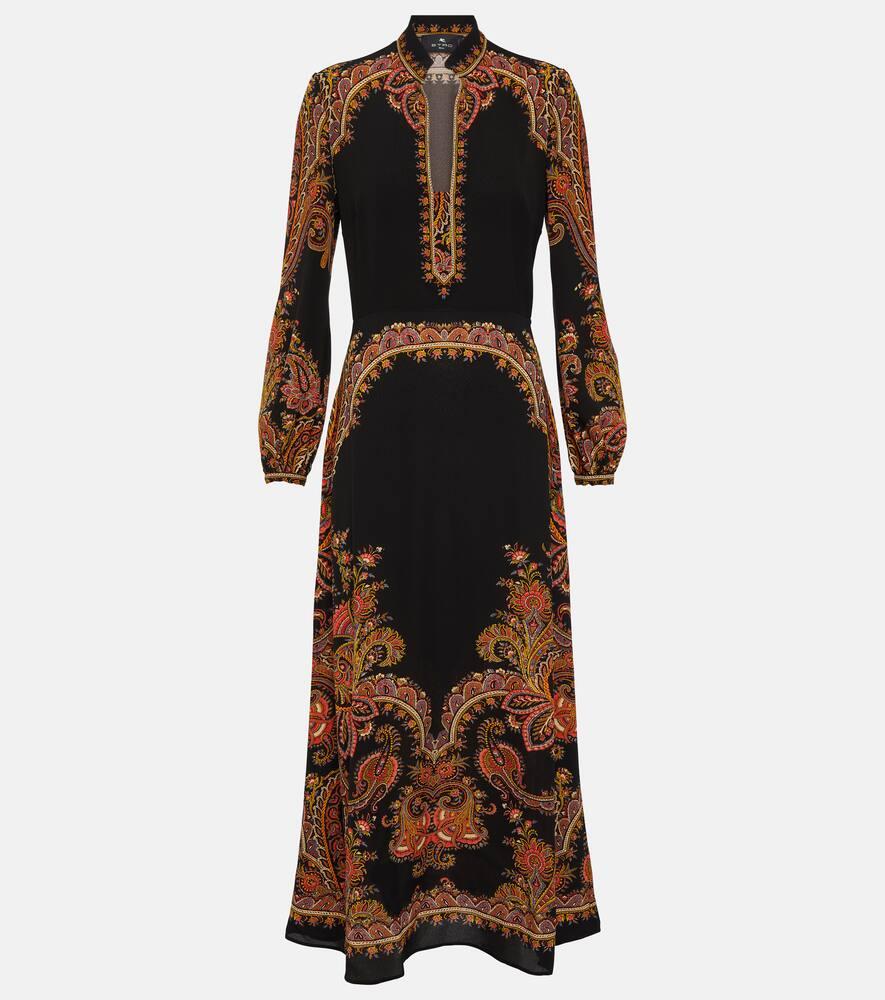 etro paisley midi dress