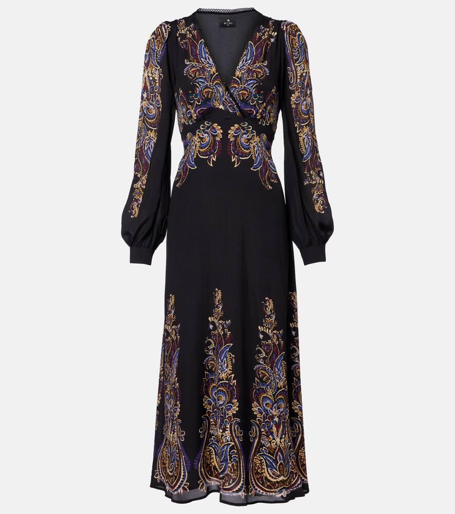 etro paisley midi dress