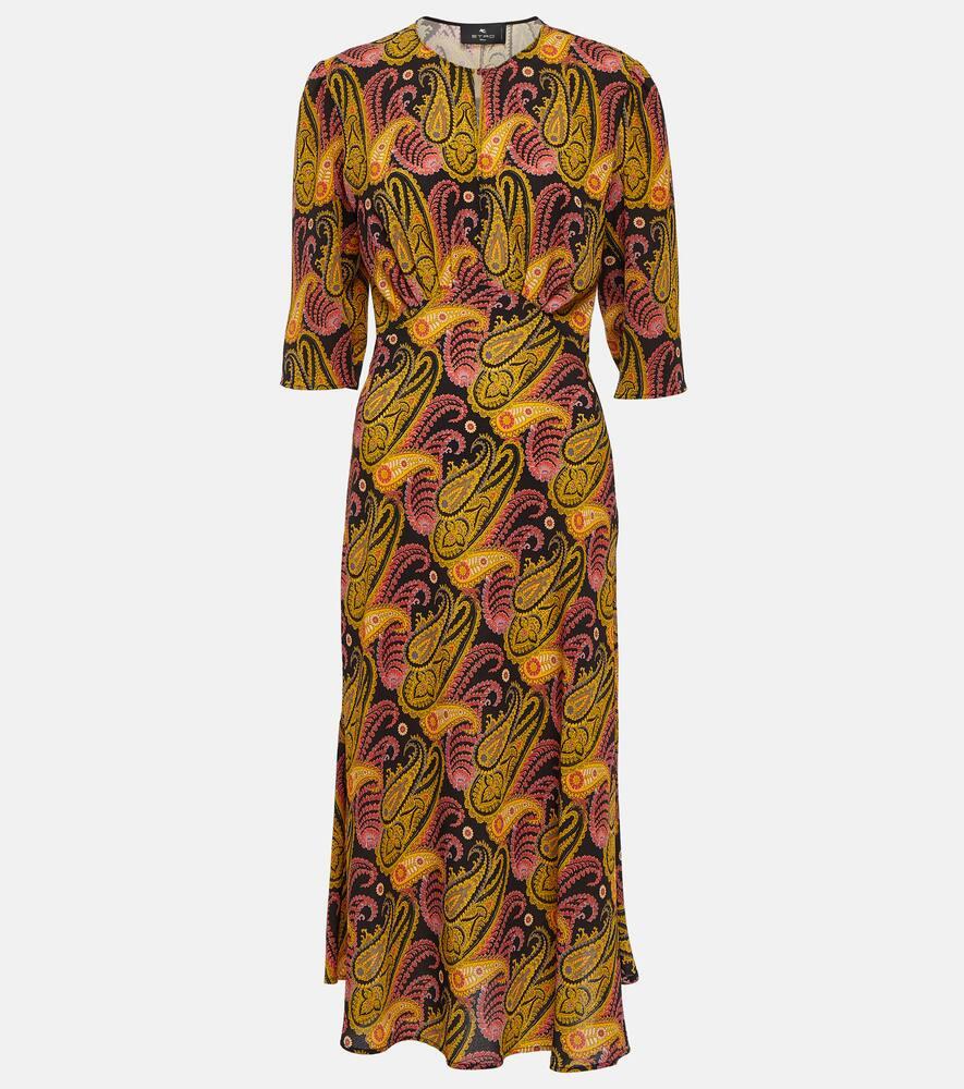 etro paisley midi dress