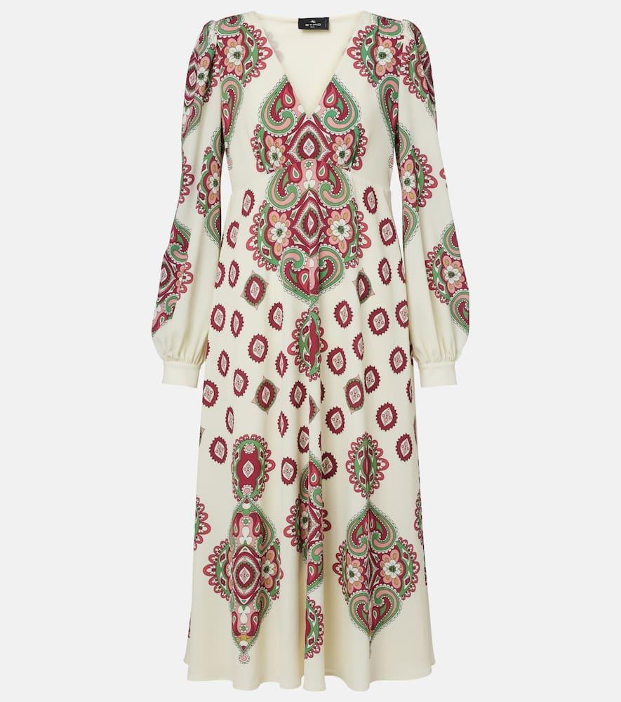 etro paisley midi dress