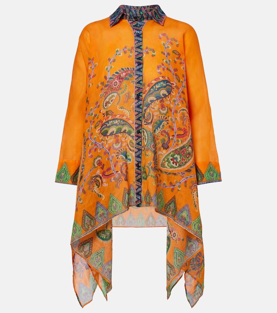 etro paisley oversized shirt